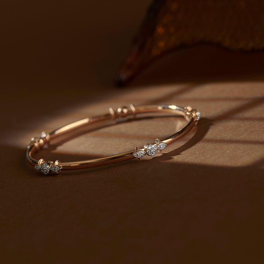 Round Geo Diamond Bangle