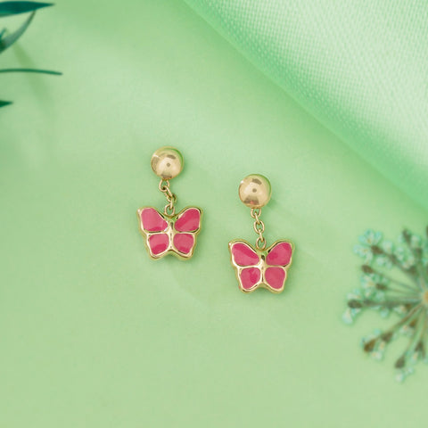 Butterfly Flutter Kids Gold Stud Earrings