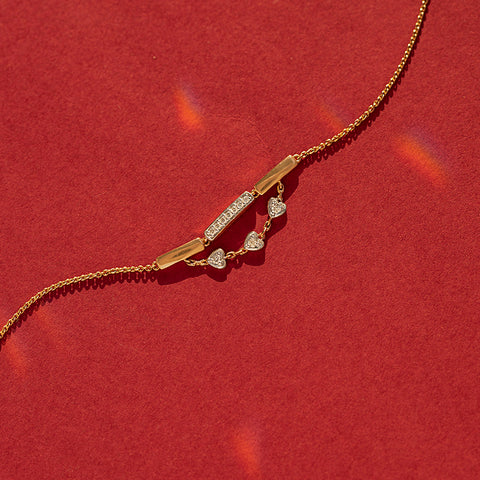 Floating Hearts Diamond Bracelet