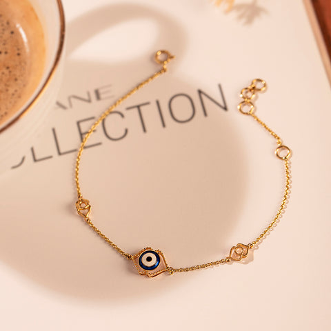 Chic Evil Eye Gold Bracelet