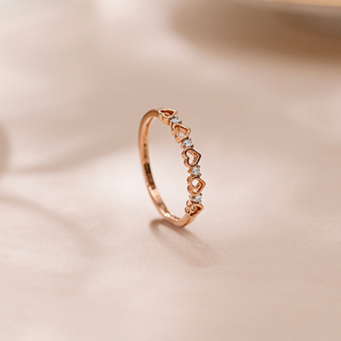 Glowing Heart Diamond Band