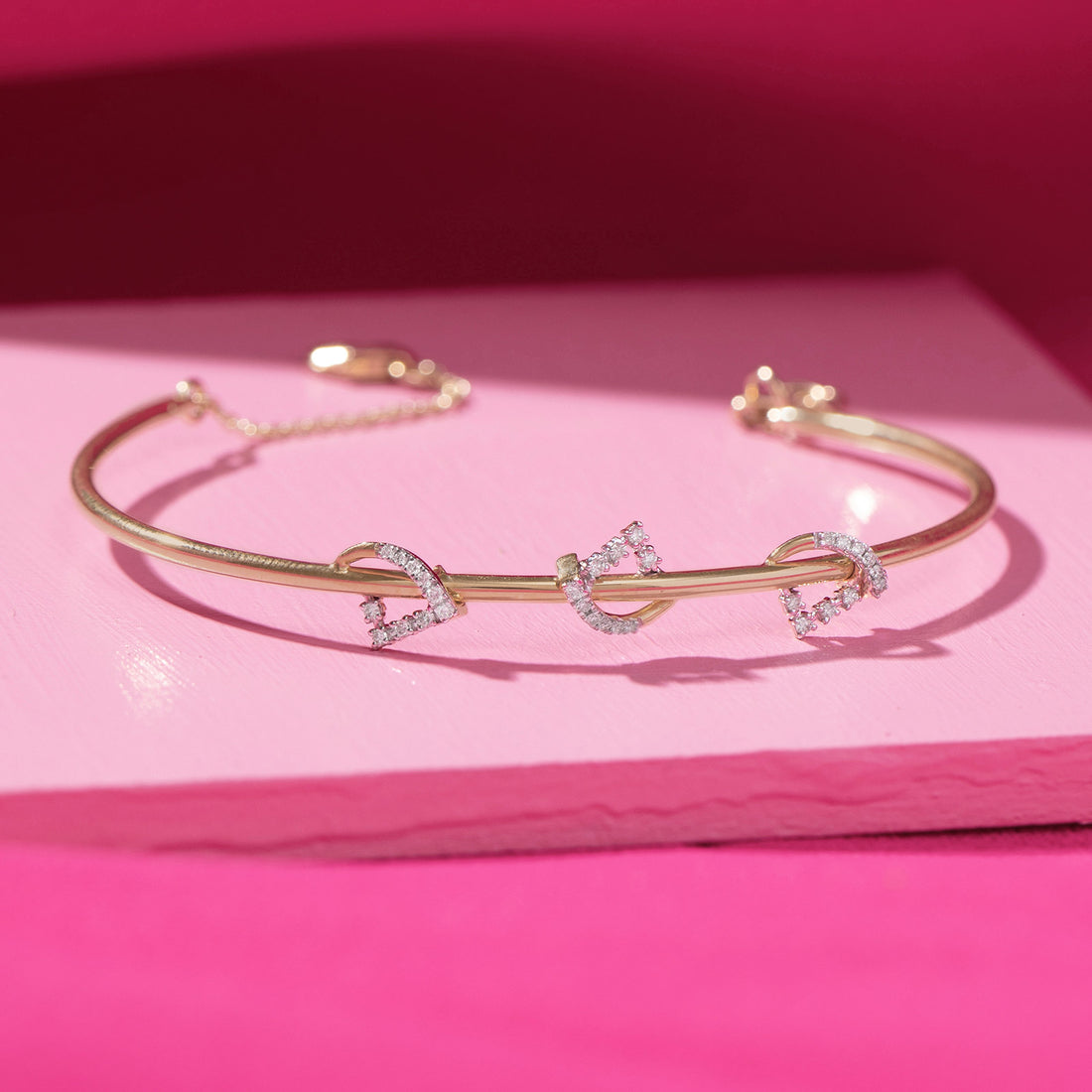 Abstract Knots Diamond Bracelet