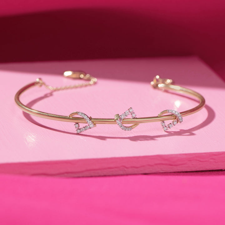 Abstract Knots Diamond Bracelet