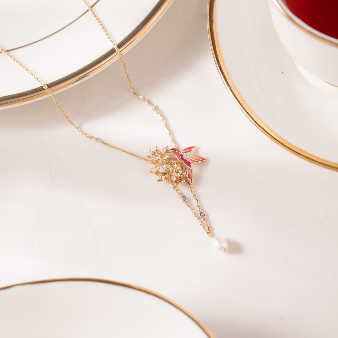 Glorious Wings Diamond Necklace