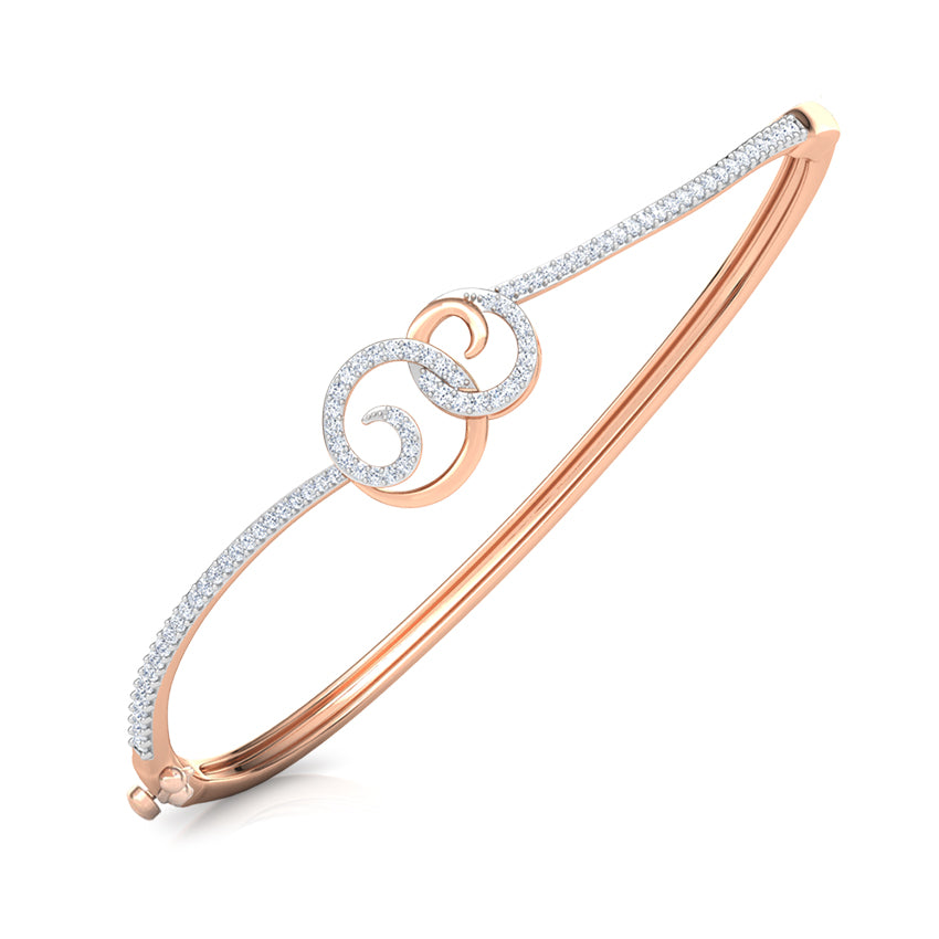 Sparkling Scroll Diamond Bracelet