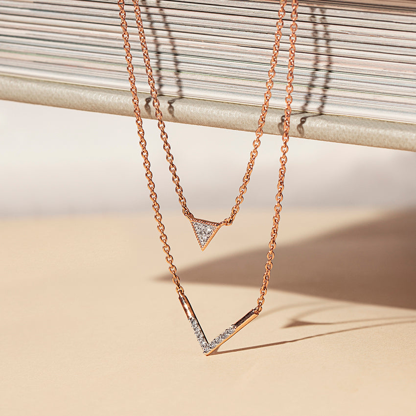 Victory Multi Layer Diamond Necklace