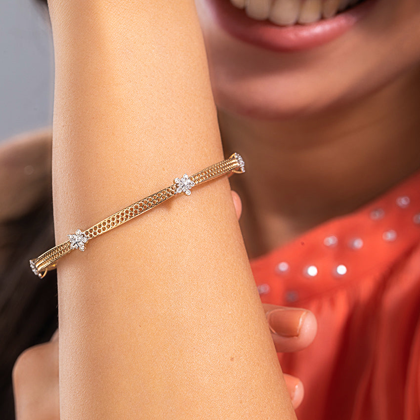 Blossom Mesh Diamond Bangle