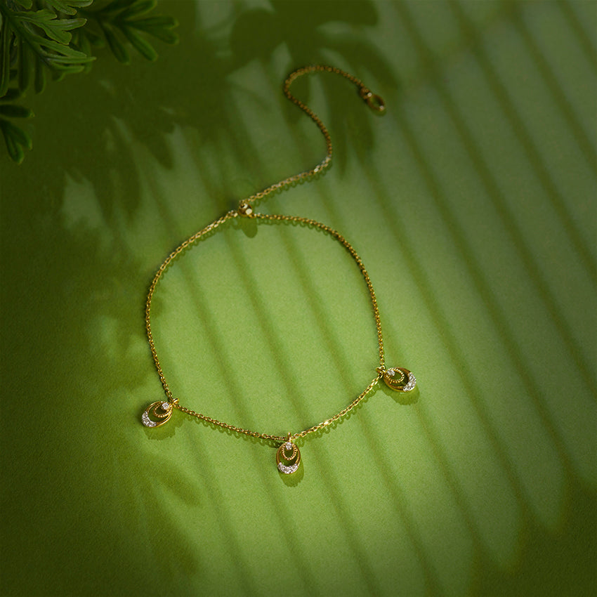 Ovate Adjustable Diamond Bracelet