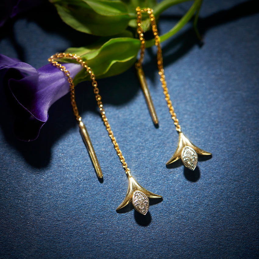 Scarlett Florid Diamond Sui Dhaga Earrings