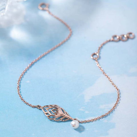 Feather Pearl Bracelet