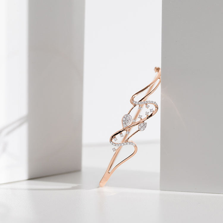 Wave Symphony Diamond Bracelet