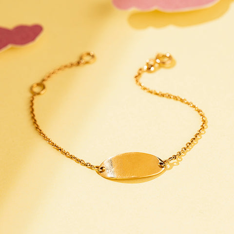 Carola Engrave Baby Gold Bracelet