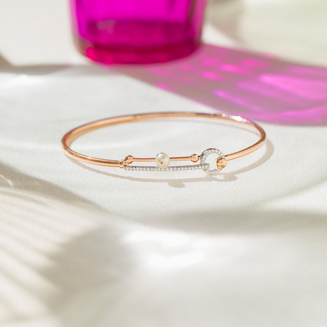 Lily Diamond Tube Bracelet