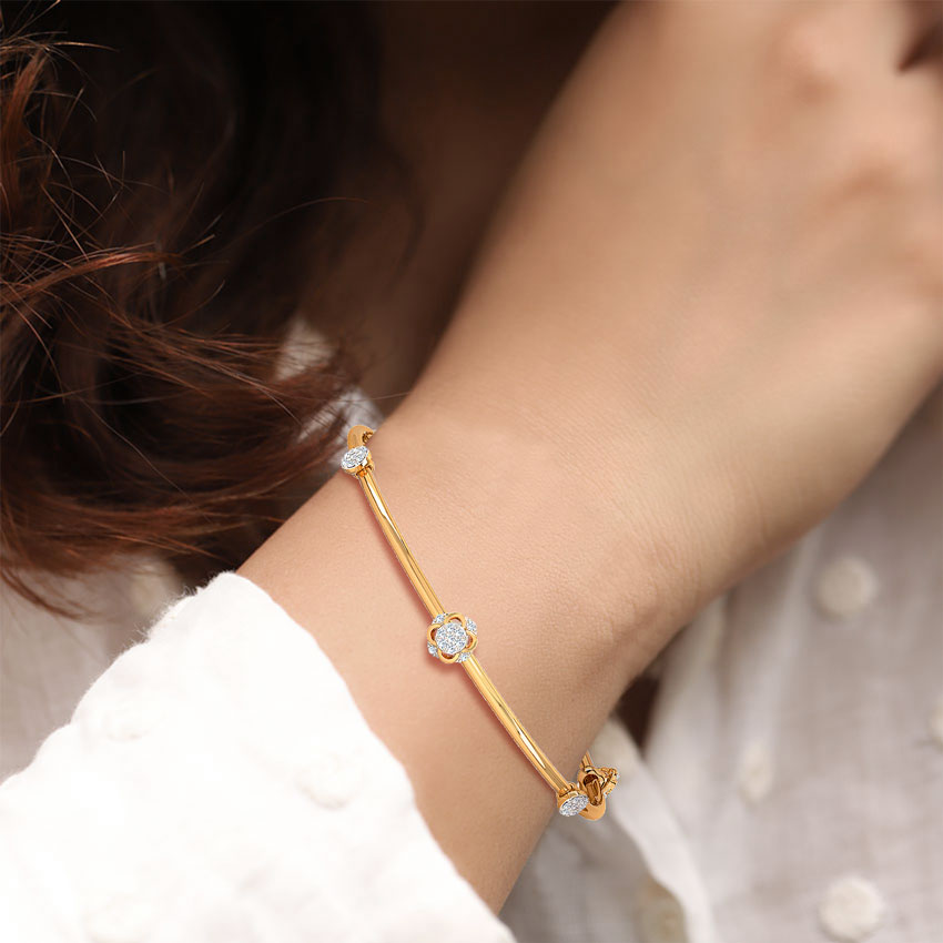 Ornate Orb Diamond Bangle