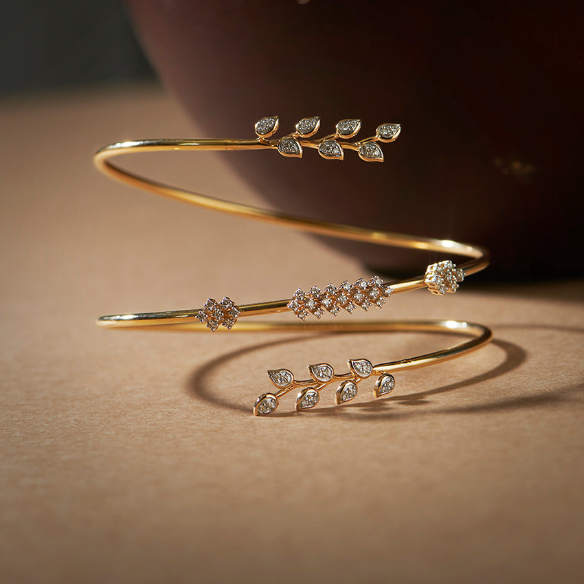 Alisha Floral Spiral Diamond Bracelet