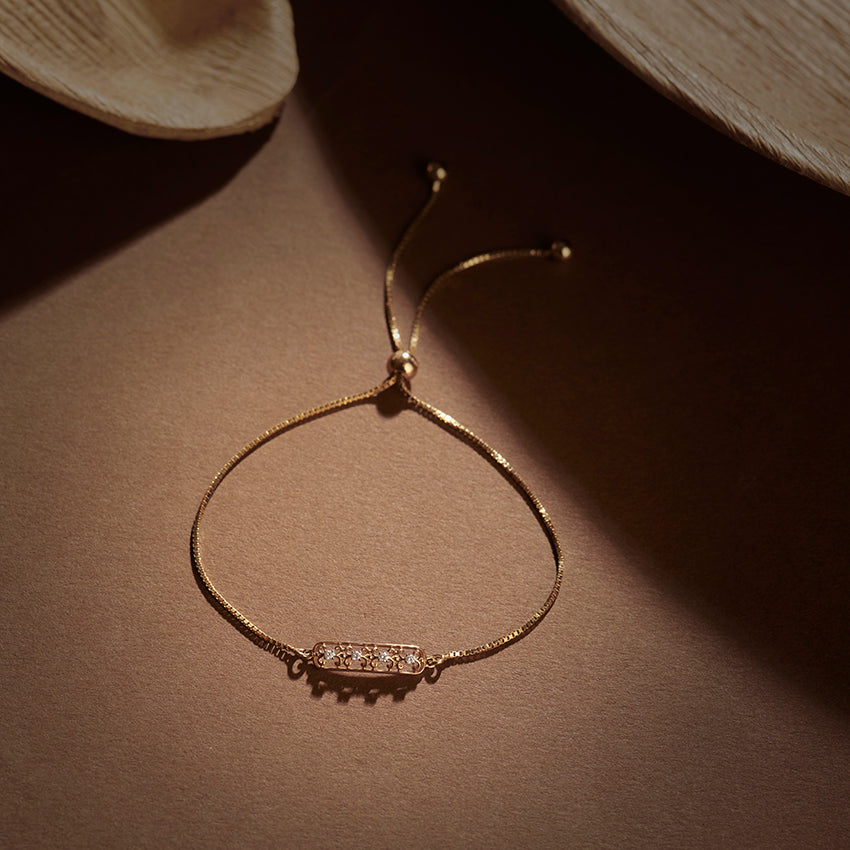 Sleek Diamond Adjustable Bracelet