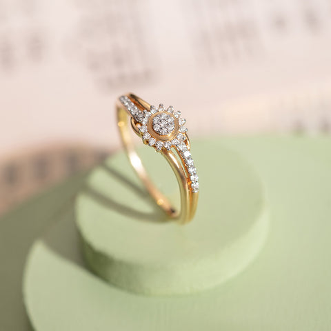 Mila Cluster Wave Diamond Ring