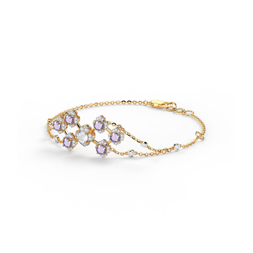 Majestic Bloom Gemstone Bracelet