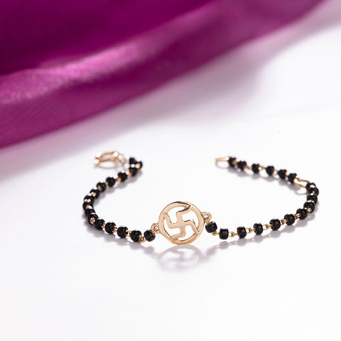 Swastik Baby Nazaria Gold Bracelet