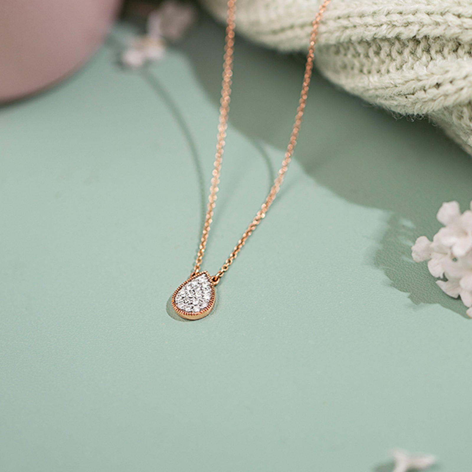 Classic Pear Diamond Necklace