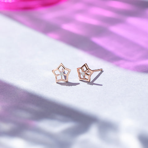 Full Bloom Diamond Stud Earrings