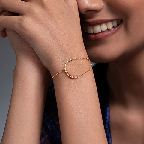 Half Moon 22KT Gold Bracelets