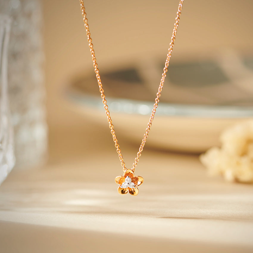 Cherry Bloom Diamond Necklace