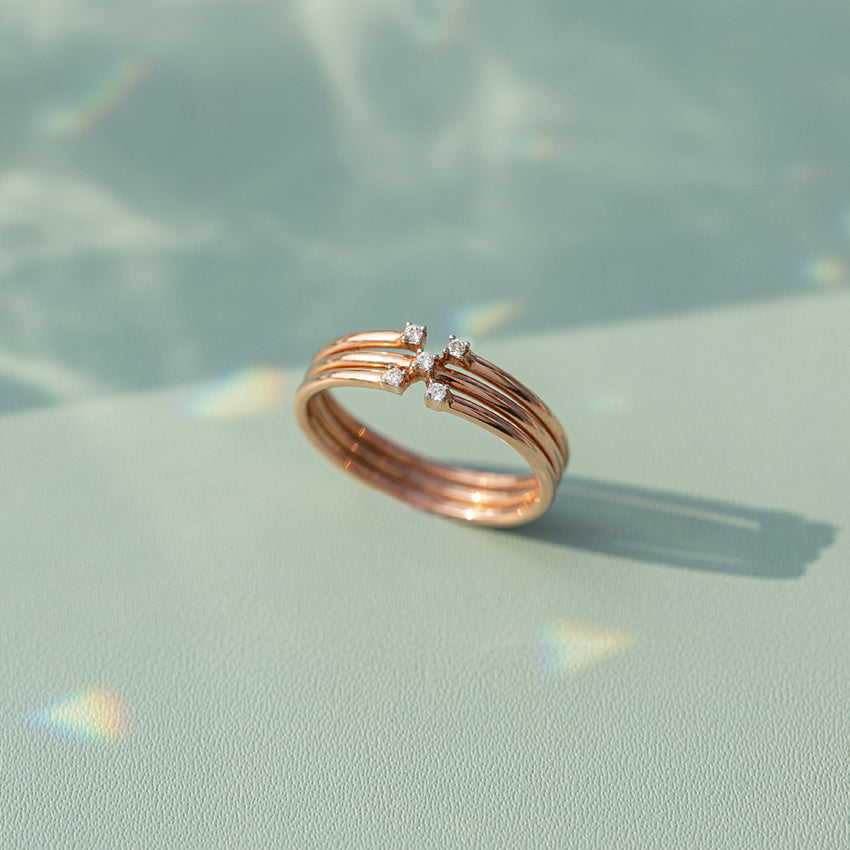 Triune Sparkle Diamond Ring