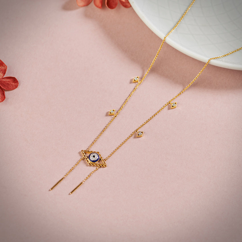 In Style Evil Eye Diamond Necklace