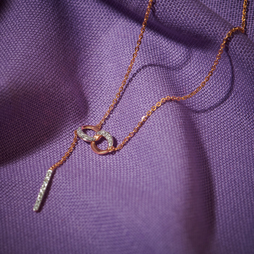 Ovate Interlinked Diamond Necklace
