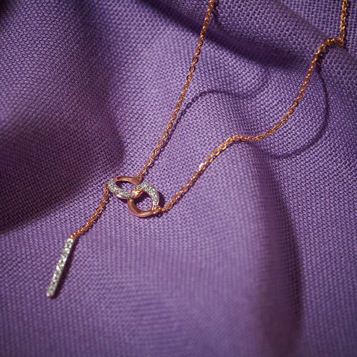 Ovate Interlinked Diamond Necklace