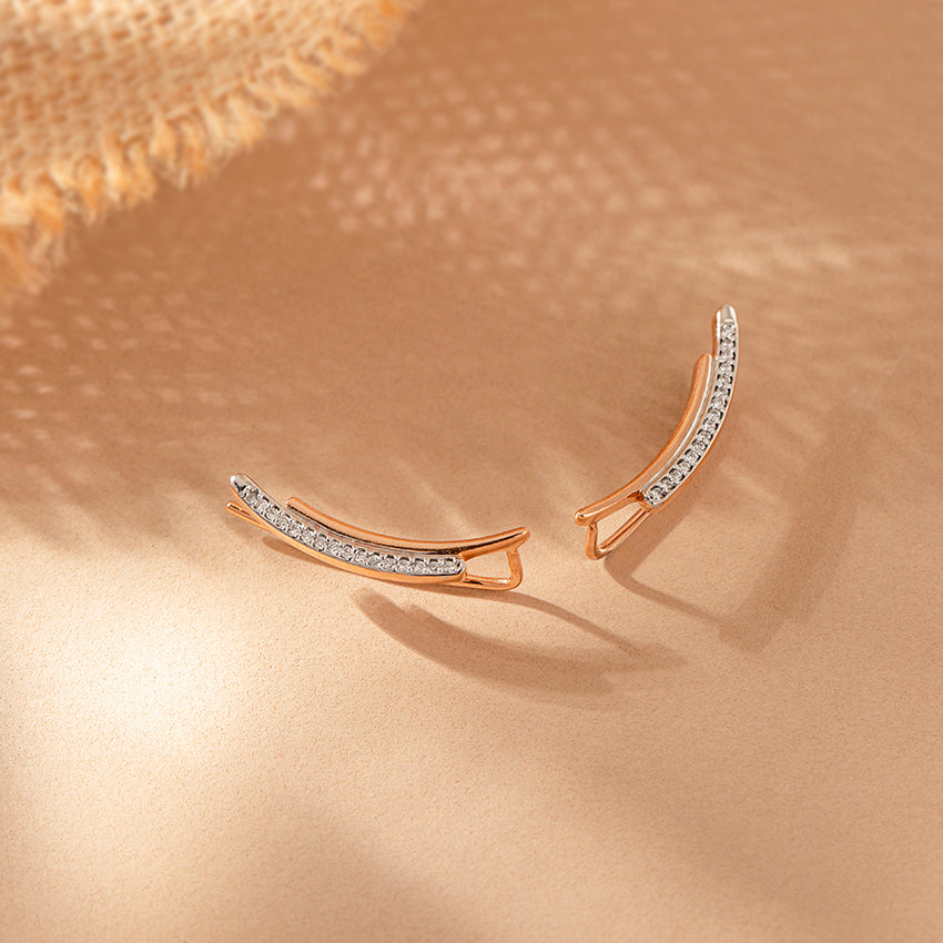 Curvy Flap Diamond Ear Cuffs