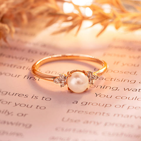 Candy Glow Pearl Diamond Ring