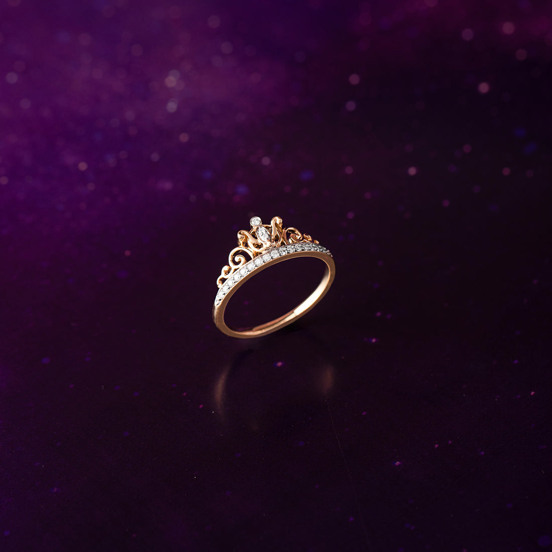 Cinderella Crown Diamond Ring