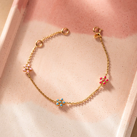 Blossom Cluster Kids' Gold Bracelet