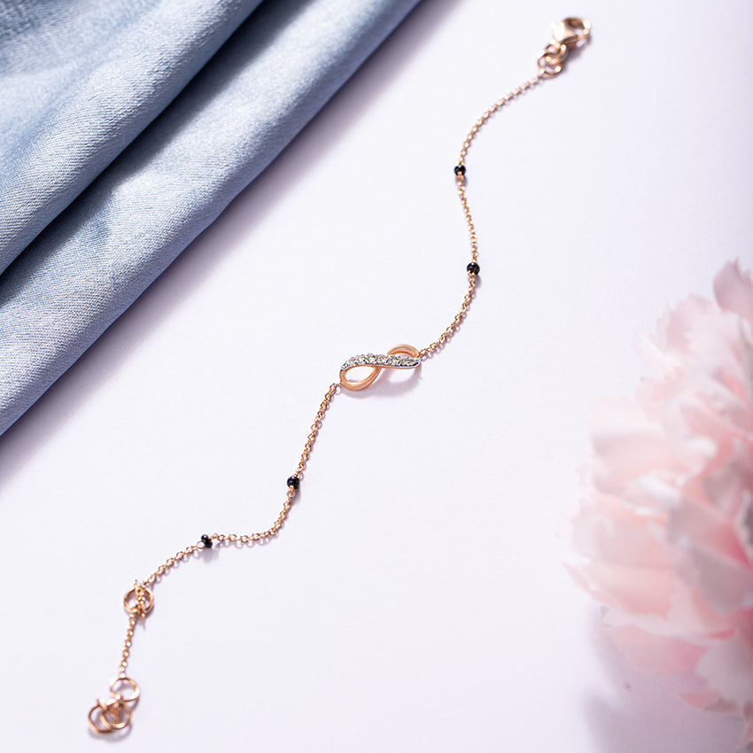 Akira Infinity Diamond Mangalsutra Bracelet