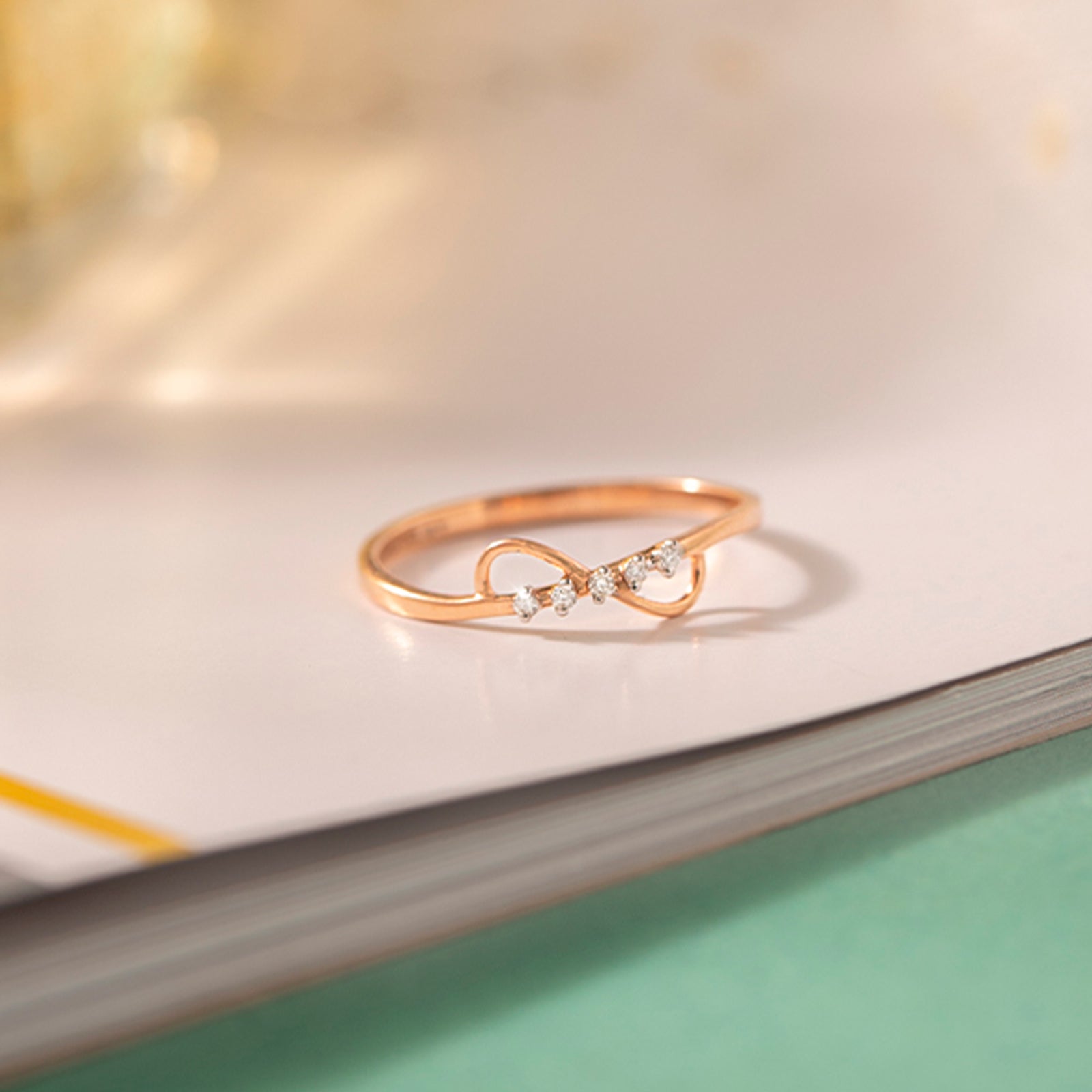 Gleaming Infinity Diamond Ring