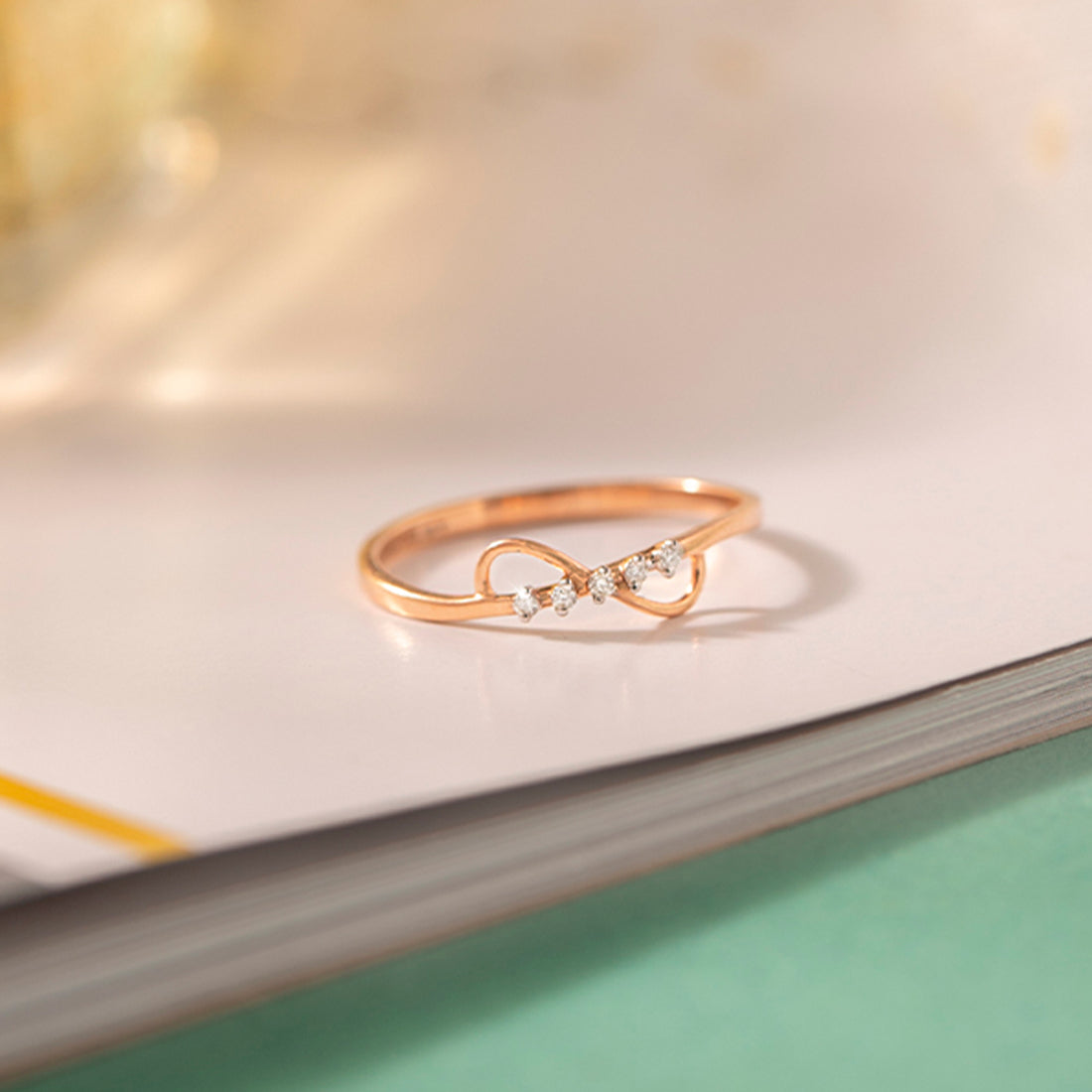 Gleaming Infinity Diamond Ring