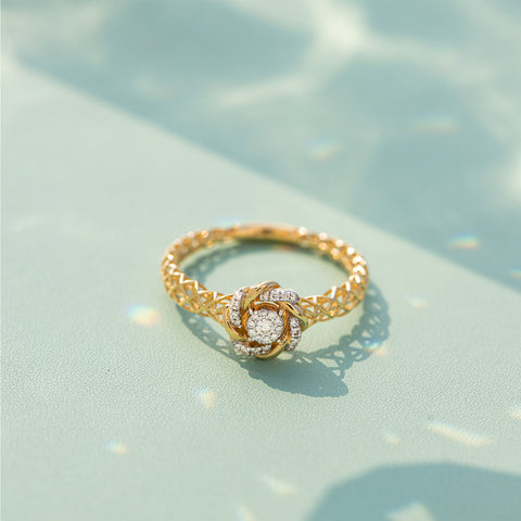 Swivel Mesh Diamond Ring