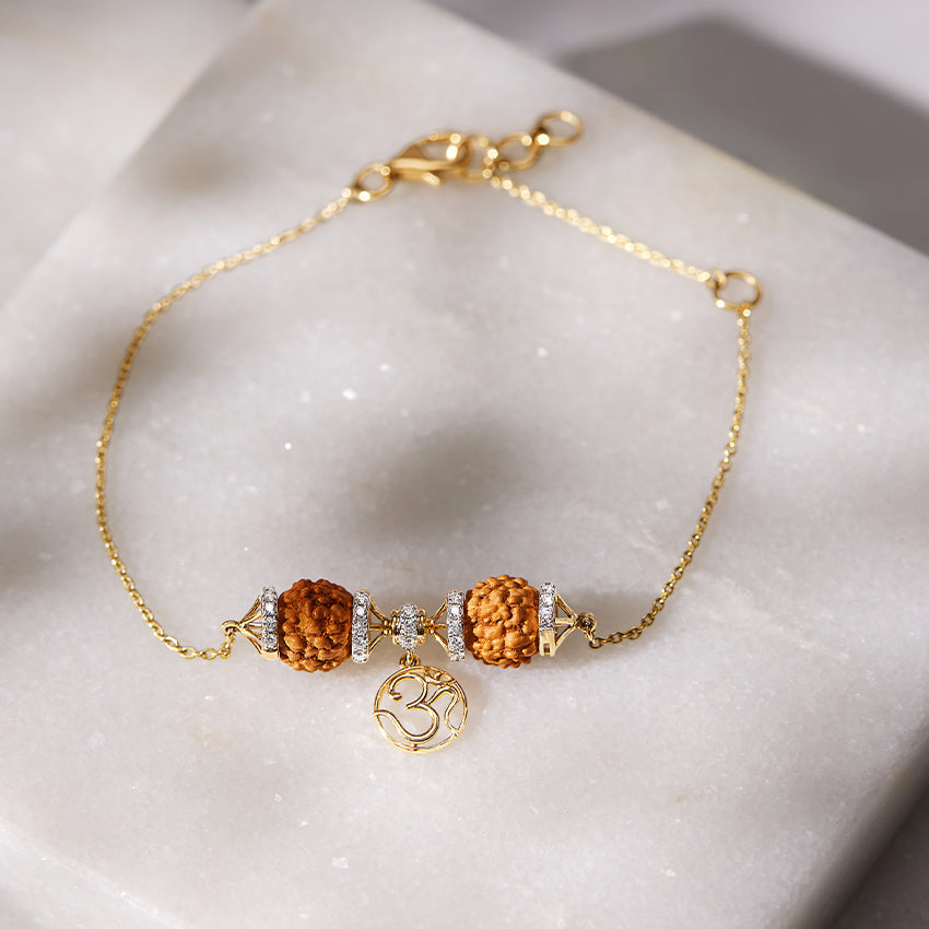 Om Rudraksh Chain Bracelet