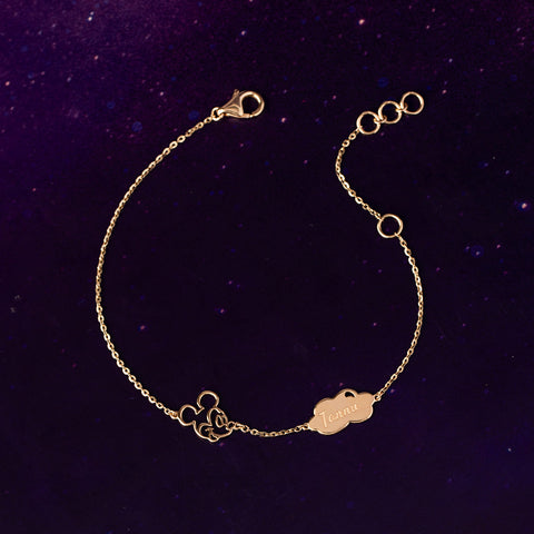 Mickey Mouse & Cloud Personalised Bracelet