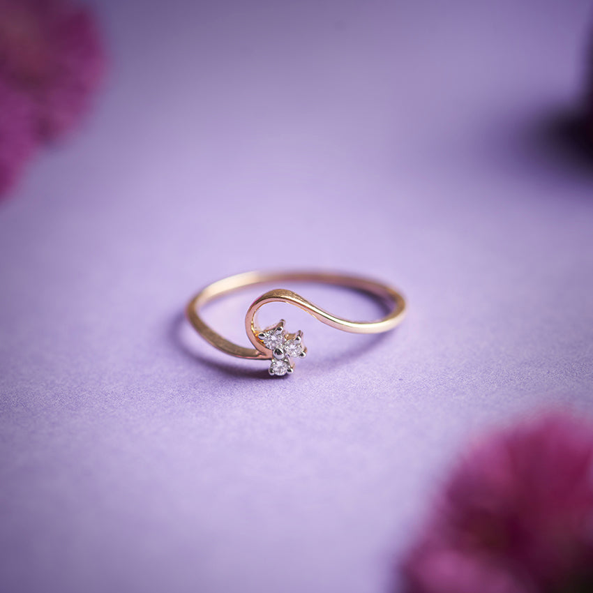 Tri Stone Diamond Ring