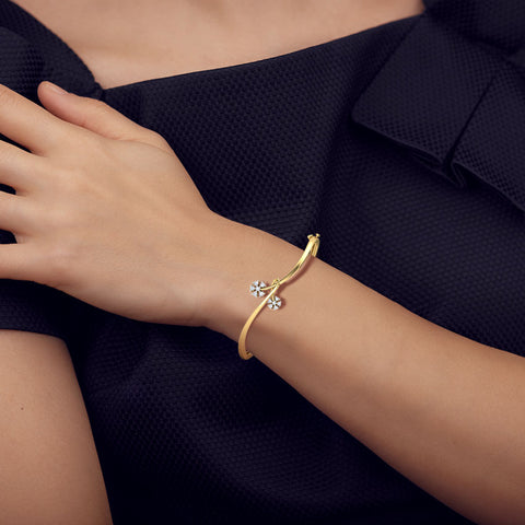 Interwined Flower Diamond Bracelet