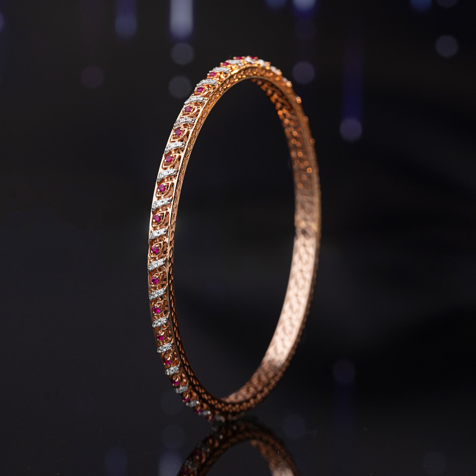 Radiant Trellis Diamond Bangle