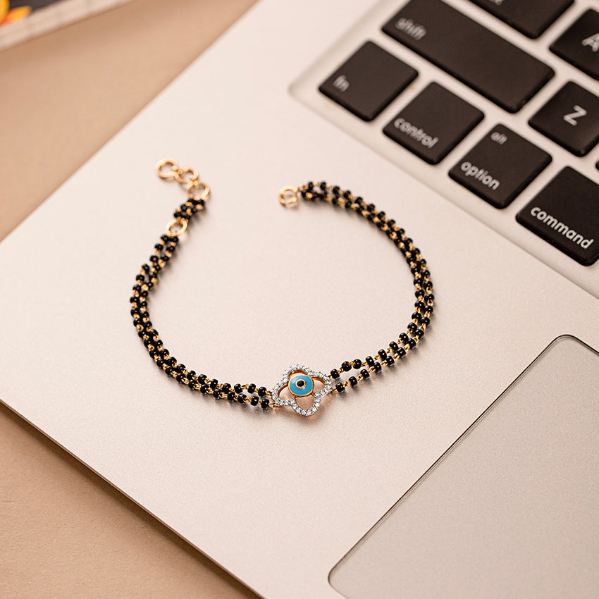 Leena Evil Eye Diamond Mangalsutra Bracelet