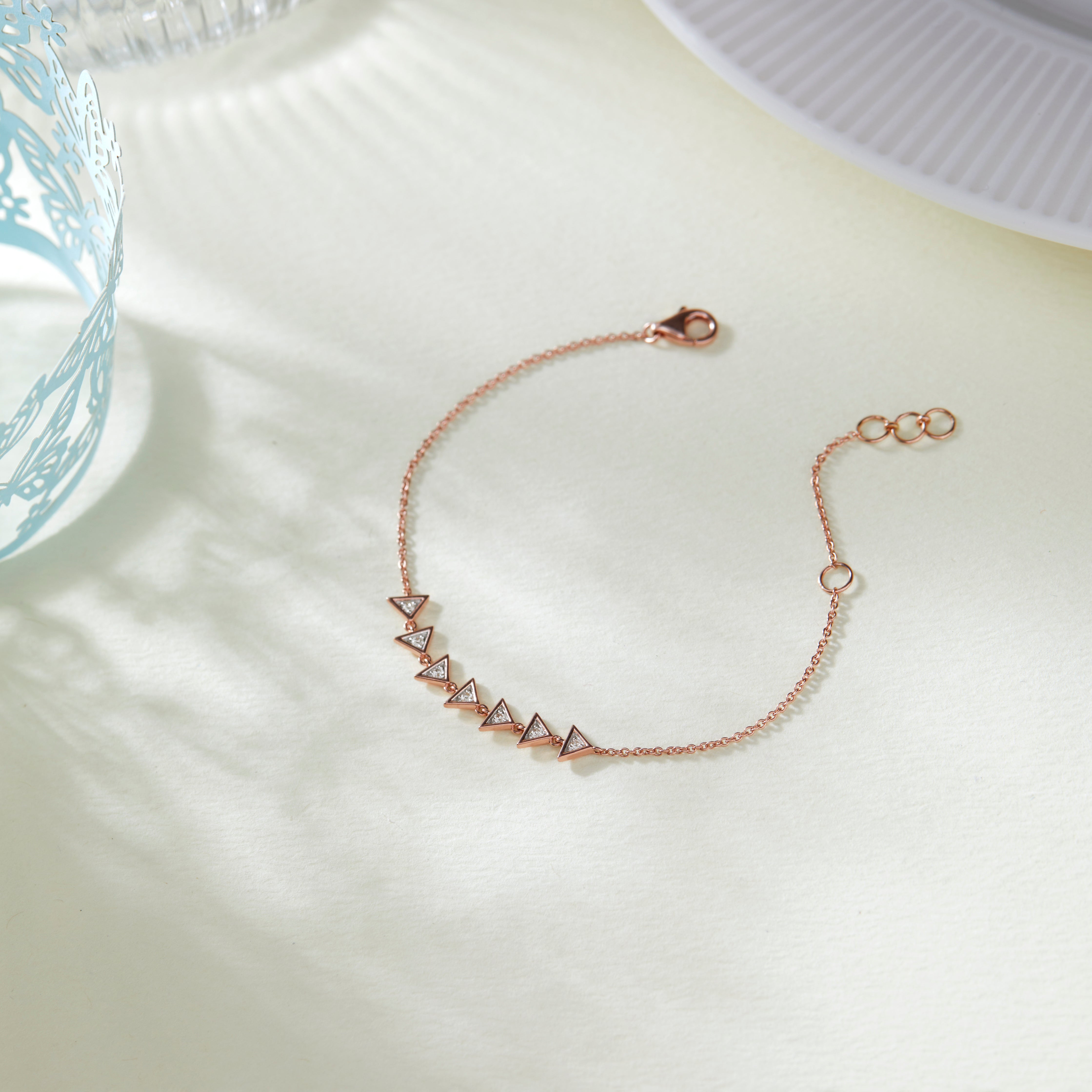 Tri Linear Diamond Bracelet