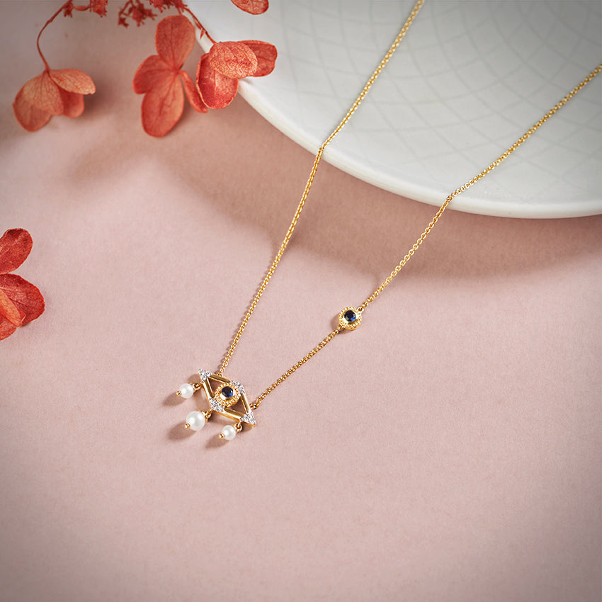 Desire Evil Eye Pearl Necklace