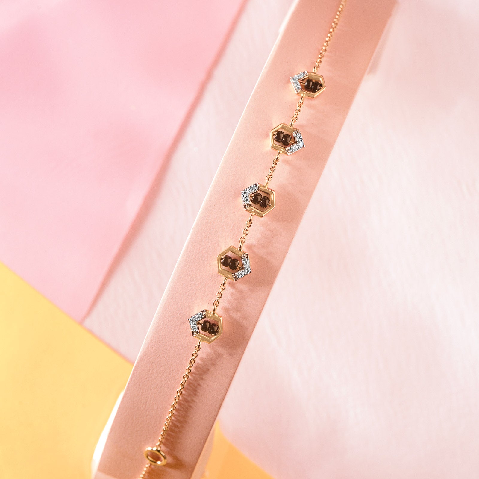 Hexa Encase Diamond Mangalsutra Bracelet