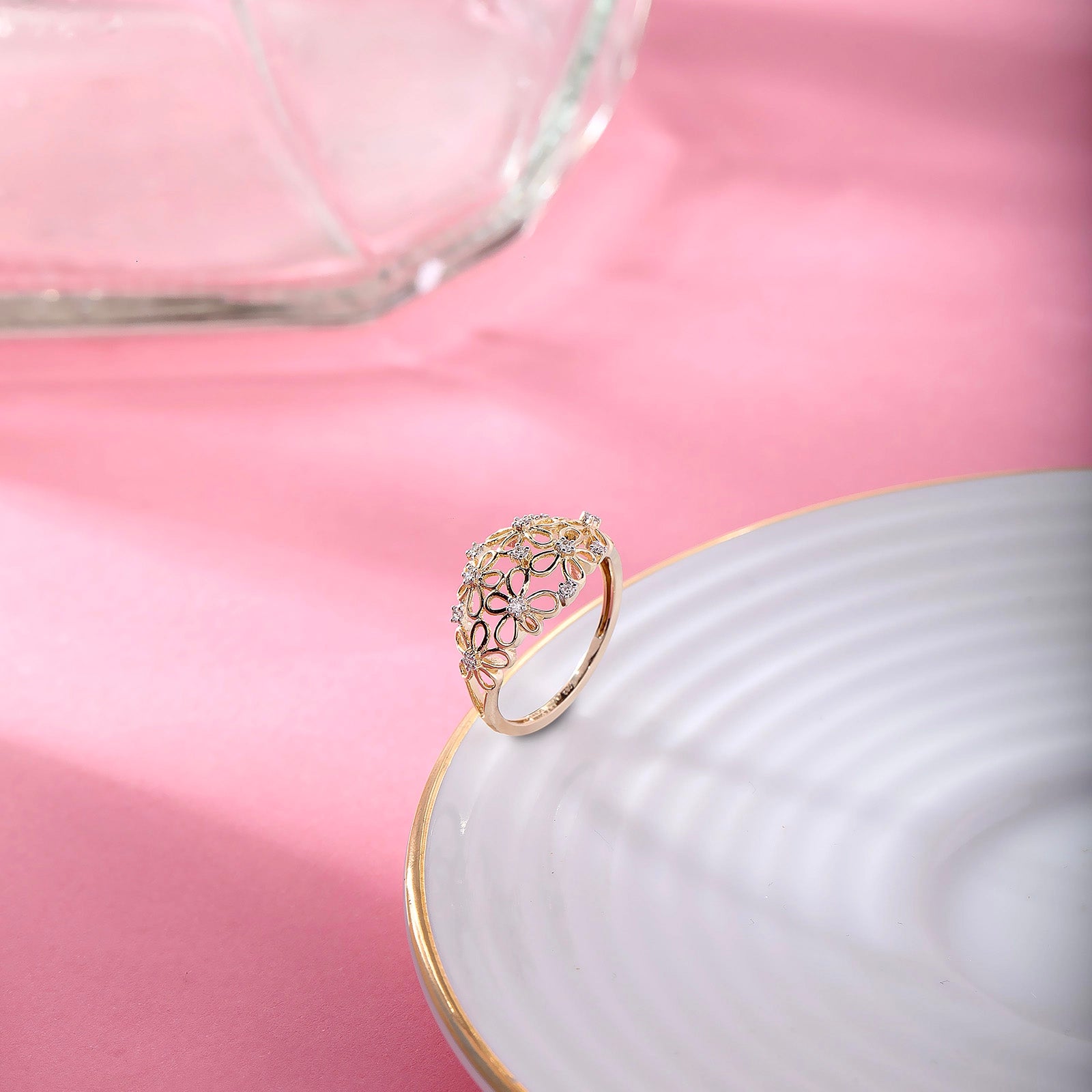 Millie Floral Diamond Band