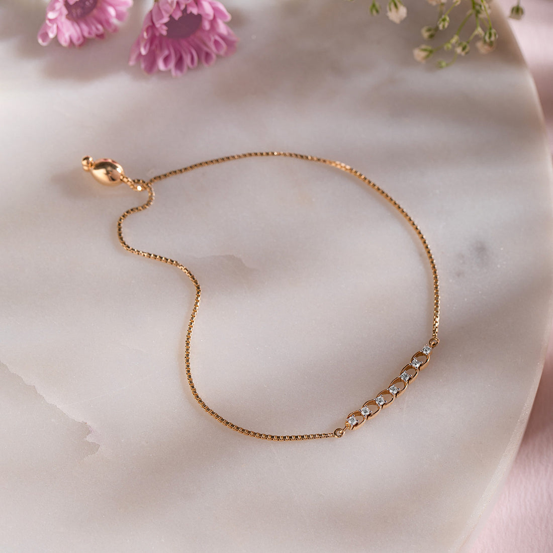 Link Adjustable Diamond Bracelet